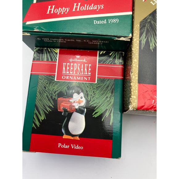 Hallmark Keepsake Ornaments Set of 3 Animals Bunny Squirrel‎ Penguin Christmas - Picture 4 of 16